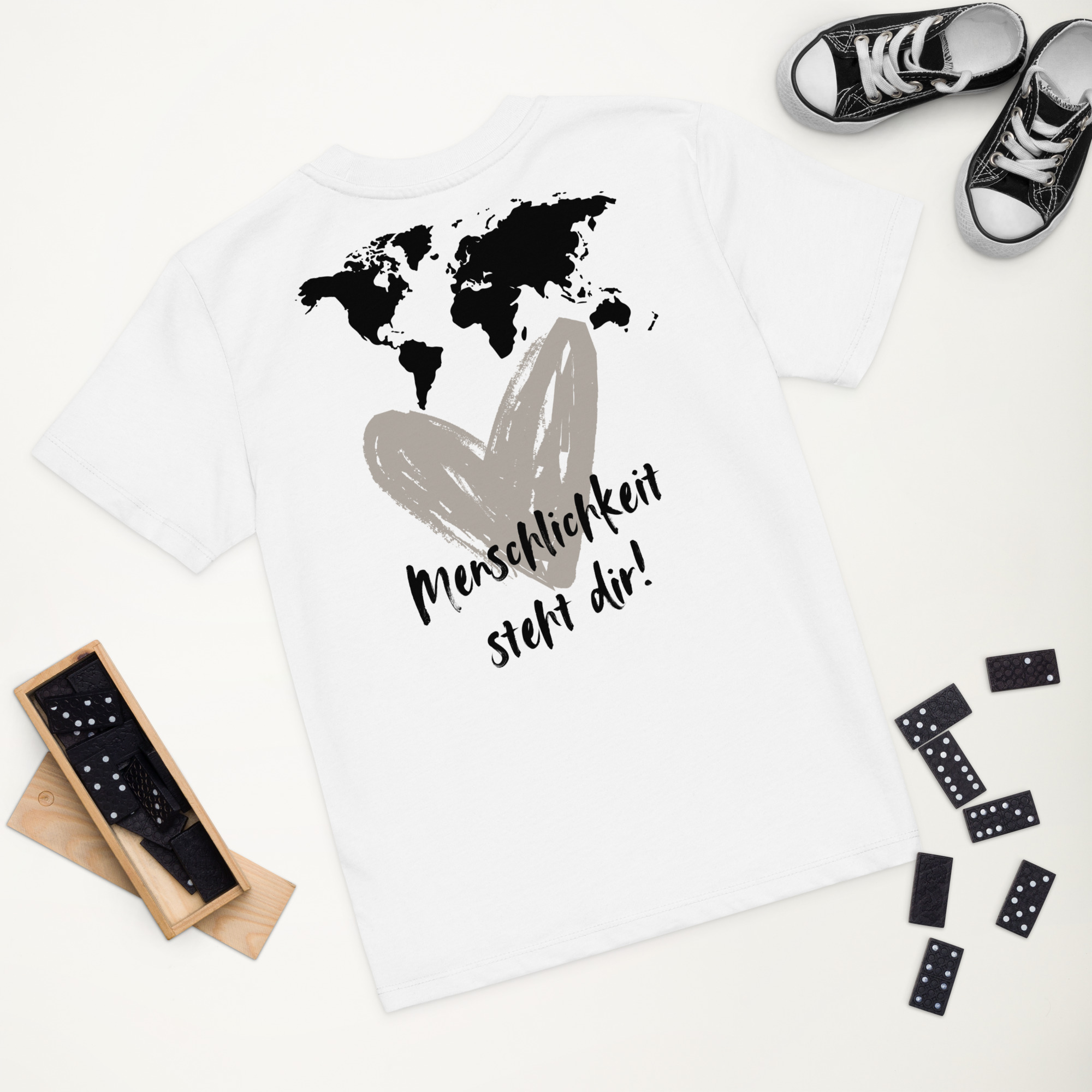 ,,Menschlichkeit" Kids Bio-Baumwollshirt